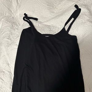 open backed black beach coverup mini dress